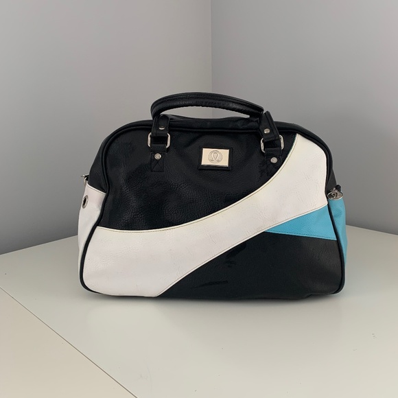lululemon athletica Handbags - Vintage Y2K Lululemon Gym Bag Black White Turquoise